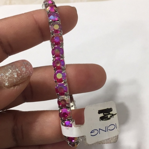 Icing Pink Diamond Stretch Bracelet - Picture 2 of 3